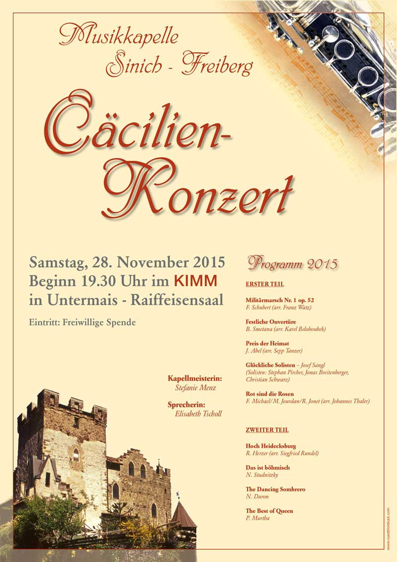 Cäcilienkonzert der Musikkapelle Sinich Freiberg